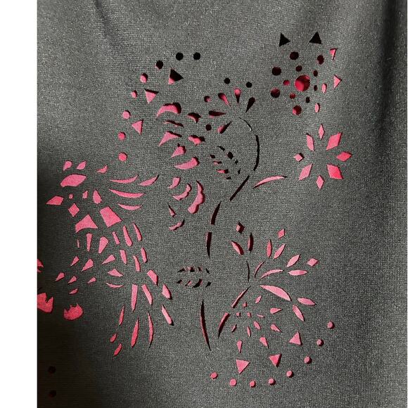 DESIGUAL NWT $74 Gemma Black Laser Cut Pull-on Mini Shirt Size M (US Size S) - Picture 6 of 12